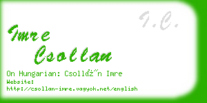imre csollan business card
